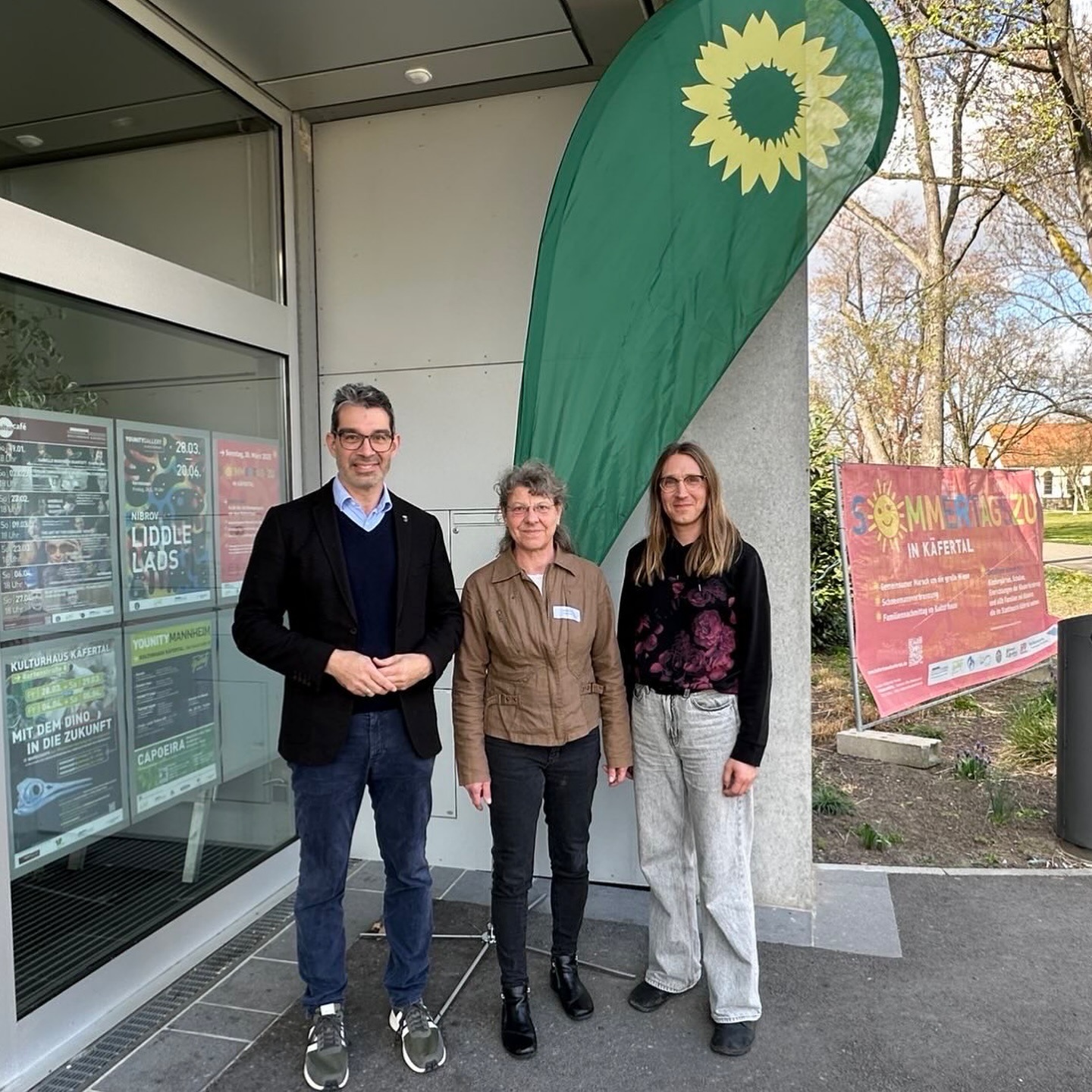 Andre Baumann, Sigrid Schüller und Patrick Alberti beim Kreisvorständetreffen in Mannheim