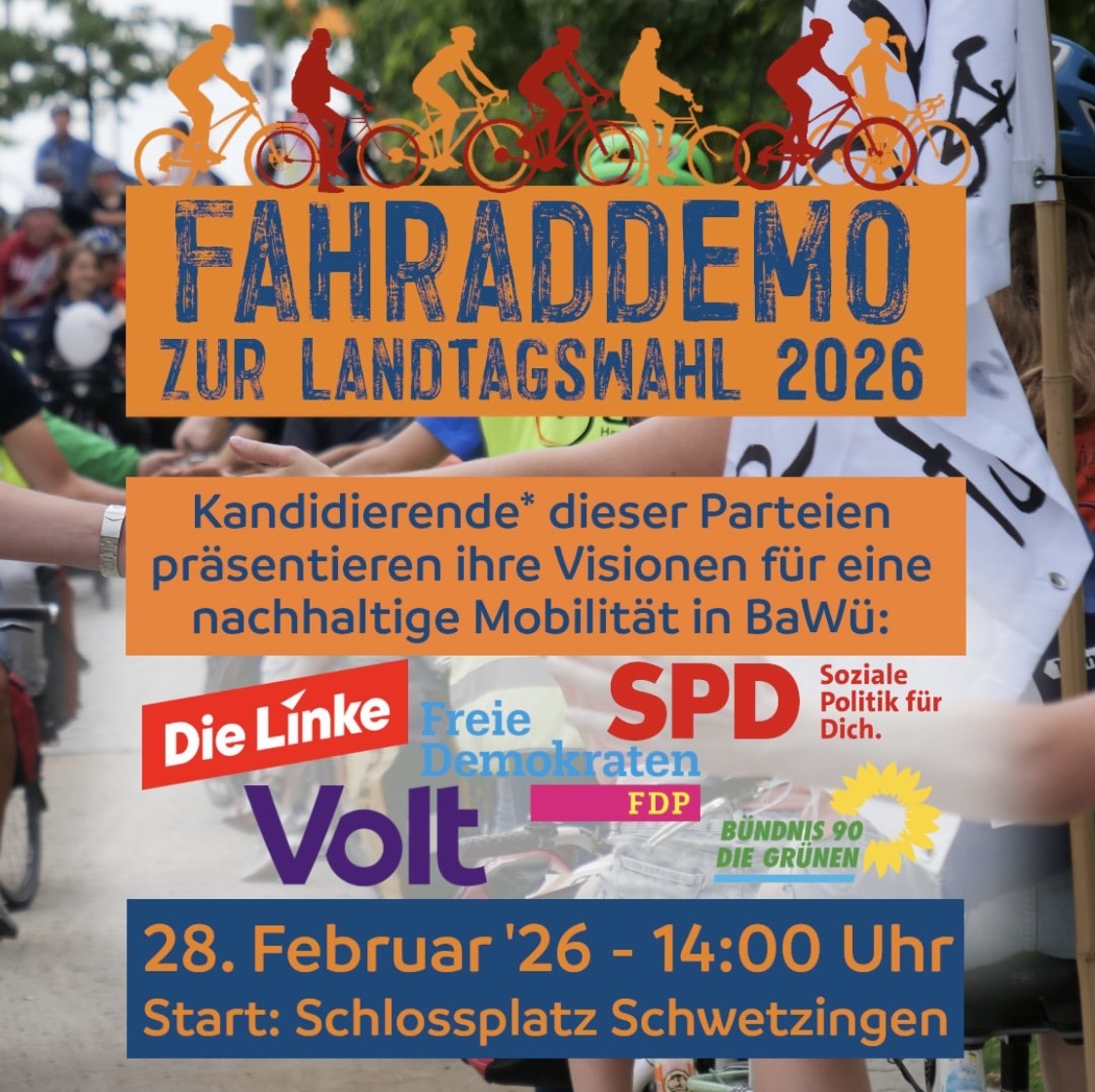 ADFC Fahrraddemo zur Landtagswahl